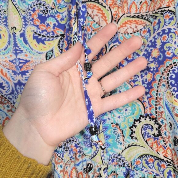 Cupio Colorful Paisley Boho Top XL - Picture 6 of 11